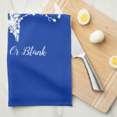 Cyano Print bessen Theedoek (Quarter Fold)