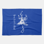 Cyano Print bessen Theedoek (Horizontaal)