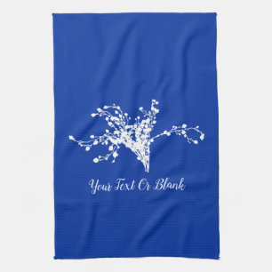 Cyano Print bessen Theedoek