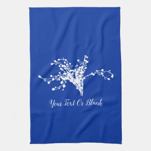 Cyano Print bessen Theedoek (Verticaal)