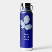 Cyano Print Braam Bladeren Waterfles (Achterkant)