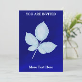 Cyano print bramble bladeren (Staand voorkant)