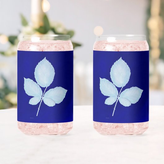 Cyano print bramble bladeren blikvorm glas (Insitu (Huwelijk))