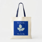 Cyano print bramble bladeren tote bag (Voorkant)