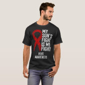 Cyanotic Heart Disease My Son's Fight Is My Fight  T-shirt (Voorkant volledig)