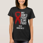 Cyanotic Heart Disease My Son's Fight Is My Fight  T-shirt (Voorkant)