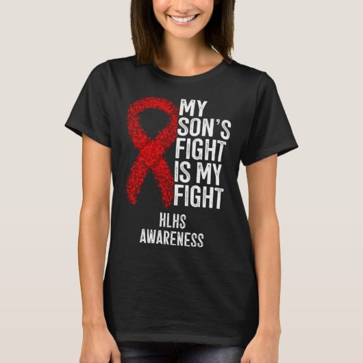 Cyanotic Heart Disease My Son's Fight Is My Fight  T-shirt (Voorkant)