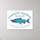 Cyanotic Salmon Bar en Grill Canvas Afdruk (Voorkant)