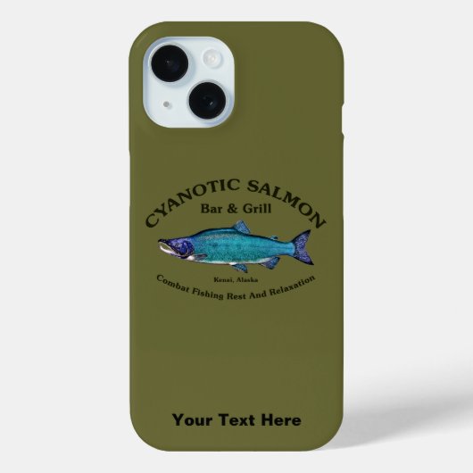 Cyanotic Salmon Bar en Grill Case-Mate iPhone Case (Achterkant)