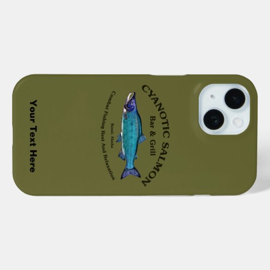 Cyanotic Salmon Bar en Grill Case-Mate iPhone Case (Achterkant (horizontaal))
