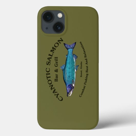 Cyanotic Salmon Bar en Grill Case-Mate iPhone Case (Achterkant)