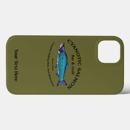 Cyanotic Salmon Bar en Grill Case-Mate iPhone Case (Achterkant (horizontaal))