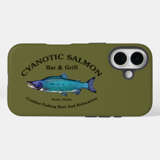 Cyanotic Salmon Bar en Grill Case-Mate iPhone Case (Achterkant (horizontaal))