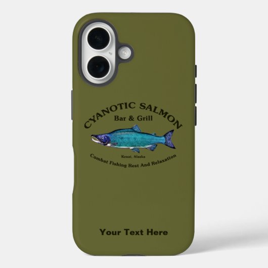 Cyanotic Salmon Bar en Grill Case-Mate iPhone Case (Achterkant)