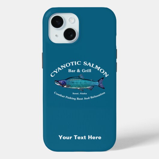 Cyanotic Salmon Bar en Grill Case-Mate iPhone Case (Achterkant)