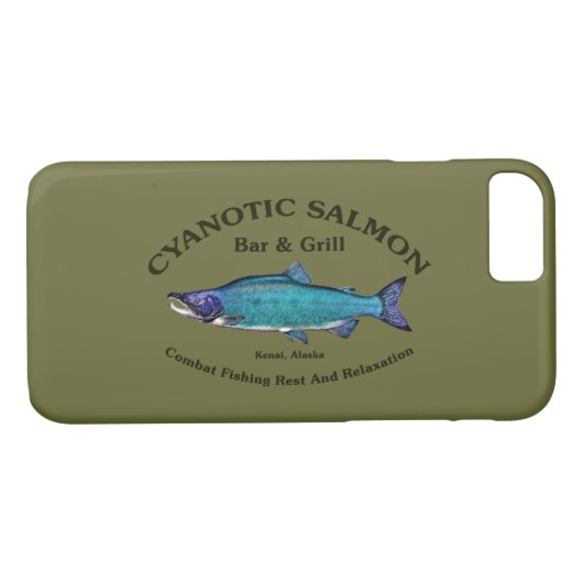 Cyanotic Salmon Bar en Grill Case-Mate iPhone Case (Achterkant (Horizontaal))