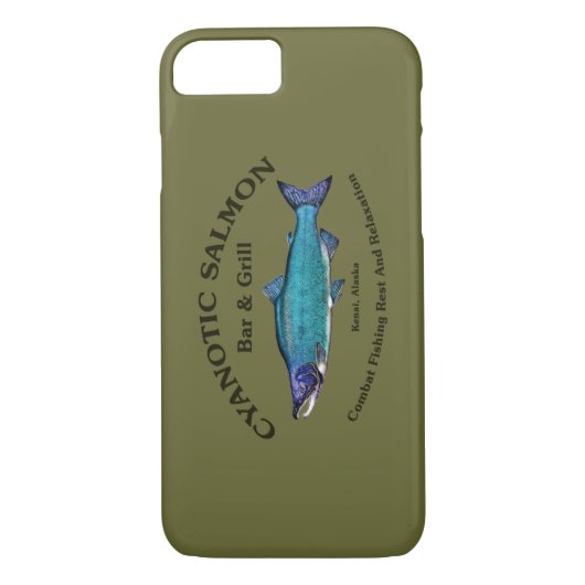 Cyanotic Salmon Bar en Grill Case-Mate iPhone Case (Achterkant)
