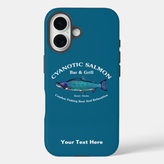 Cyanotic Salmon Bar en Grill Case-Mate iPhone Case (Achterkant)