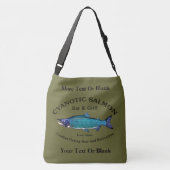 Cyanotic Salmon Bar en Grill Crossbody Tas (Achterkant)