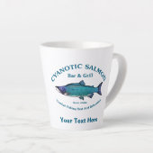 Cyanotic Salmon Bar en Grill Latte Mok (Rechterhoek)