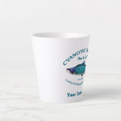 Cyanotic Salmon Bar en Grill Latte Mok (Voorkant)