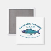 Cyanotic Salmon Bar en Grill Magneet (Voorkant / Achterkant)