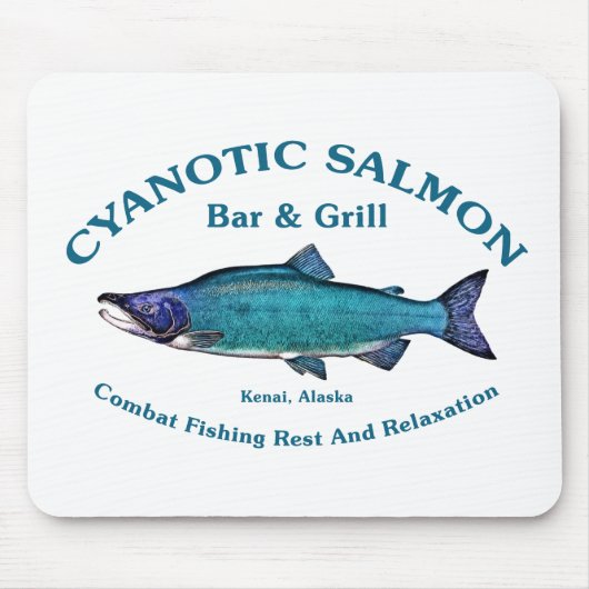 Cyanotic Salmon Bar en Grill Muismat (Voorkant)