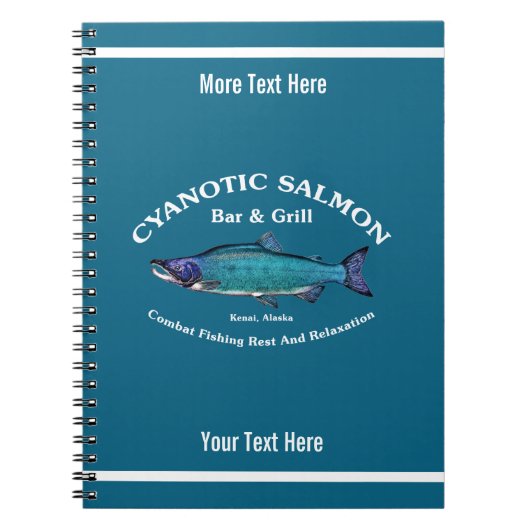 Cyanotic Salmon Bar en Grill Notitieboek (Voorkant)