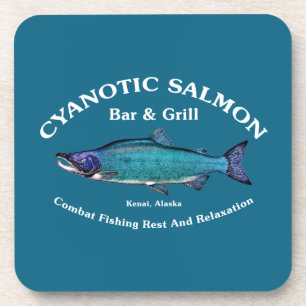 Cyanotic Salmon Bar en Grill Onderzetter