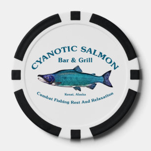 Cyanotic Salmon Bar en Grill Poker Chips
