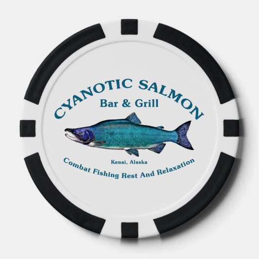 Cyanotic Salmon Bar en Grill Poker Chips (Voorkant)