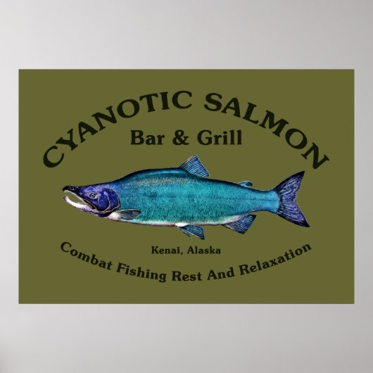 Cyanotic Salmon Bar en Grill Poster (Voorkant)