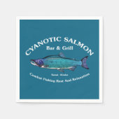 Cyanotic Salmon Bar en Grill Servetten (Voorkant)