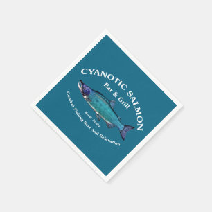 Cyanotic Salmon Bar en Grill Servetten