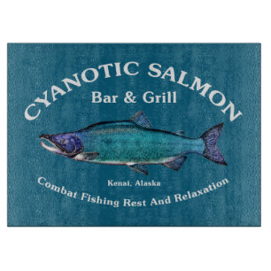 Cyanotic Salmon Bar en Grill Snijplank