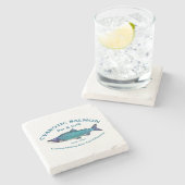 Cyanotic Salmon Bar en Grill Stenen Onderzetter (Zijkant)