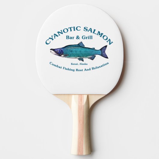 Cyanotic Salmon Bar en Grill Tafeltennisbatje (Voorkant)