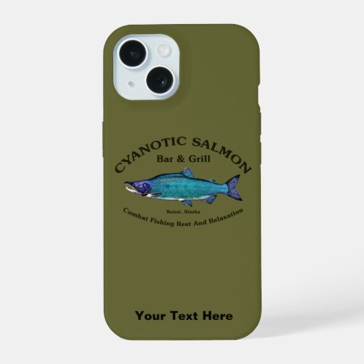 Cyanotic Salmon Bar & Grill iPhone 15 Case (Achterkant)