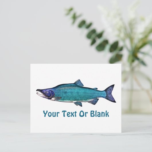 Cyanotic Salmon Briefkaart (Staand voorkant)