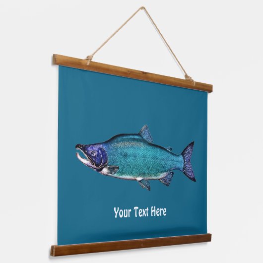 Cyanotic Salmon Hangend Wandkleed (Gebogen)