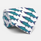 Cyanotic Salmon Stropdas (Opgerold)