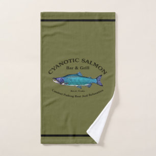 Cyanotische Zalm Bar & Grill Handdoek
