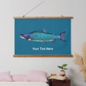 Cyanotische zalm hangend wandkleed (Slaapkamer)