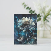 cyanotype alcoholinkt waterverf Florals Briefkaart (Staand voorkant)