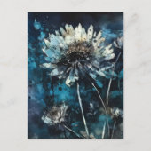 cyanotype alcoholinkt waterverf Florals Briefkaart (Voorkant)