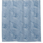 Cyanotype Bewegende Vlinders Douchegordijn (Voorkant)