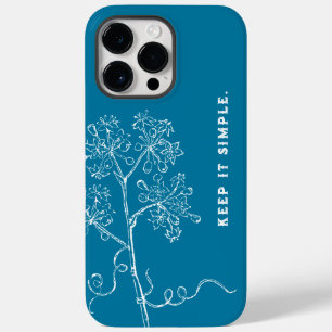 Cyanotype Blauwe Botanische Bloemstukken Aangepast Case-Mate iPhone 14 Pro Max Hoesje