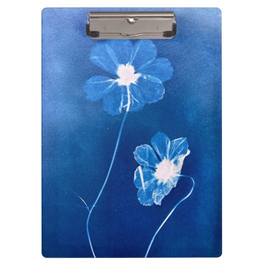 Cyanotype Bloem Klembord (Voorkant)