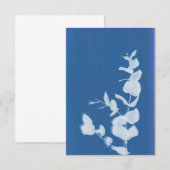 Cyanotype Hartelijk dank Bedankkaart (Voorkant / Achterkant)