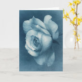 Cyanotype-Roos Kaart (Gele Bloem)